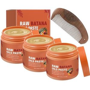 Nieuwe haarpasta met batana-olie (2025) – ruwe batana-olie ter voorkoming van haaruitval, verdikt en versterkt haar, herstelt kroezen en beschadigd haar (3)