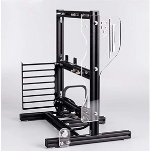 Open aluminium frame, computer verticaal overklokken Open aluminium frame PC-behuizing, zelf te monteren chassisrek voor ITX (17 x 17 cm)/M-ATX/ATX moederbord(Zwart)