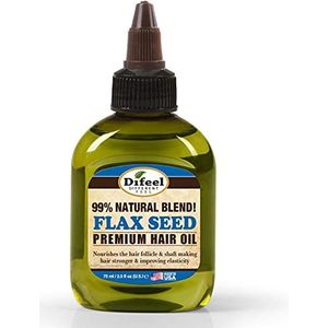 Difeel Premium natuurlijke haarolie - lijnzaad haarolie 75 ml - versterkende en hydraterende haaroliebehandeling