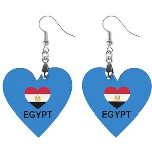 Liefde Egypte Leuke Hartvormige Hanger Oorbellen Voor Vrouwen Lichtgewicht Houten Oorbellen Mode-sieraden Geschenken