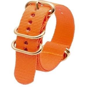 Gevlochten nylon horlogebandjes voor mannen/vrouwe Nylon horlogeband 18 mm 20 mm 22 mm 24 mm canvas horlogeband for Seiko Duurzame dames herenpolsband Universele vervangingsarmband(Orange,18mm)