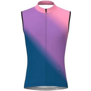 YGLEEULI Fietsjack Heren Fietsvest voor Mannen Mouwloos Fietsvest Winddicht Mountainbike Fietsen Mouwloze Jersey (Fietsvest 5,5XL)