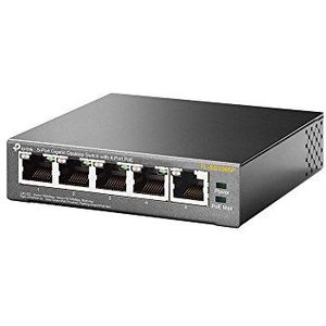 TP-Link - Omada DS105GP - Netwerkschakelaar - Zwart - 5-poorts Gigabit Desktop Switch met 4-poorts Poe-poort