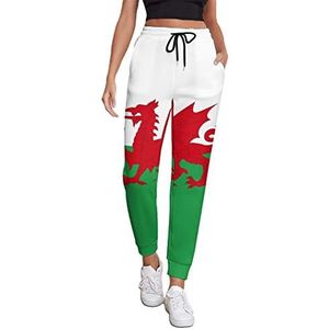 Flag of Wales Athletic Joggingbroek voor dames, joggingbroek, loungebroek met zak