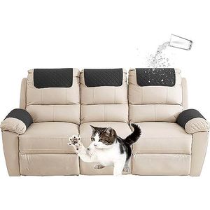 Hoofdsteun Hoes Sofa Armsteun Hoes Recliner Stoel Arm Cover Sofa Hoofdsteun Slipcovers Nonslip Waterdichte Fauteuil Hoes Voor Recliner Leer Sofa Bank Beschermer (Color : 10, Size : 3 zitplaatsen)