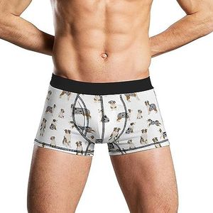 Australian Shepherd Dog Boxershorts voor heren, ademend ondergoed, stretch tailleband, grappige print, kofferbak L