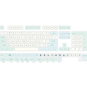 YUGSHNKFC 137 Key Keycaps Heat Sublimated Ice Crystal Mint Thema Met XDA Hoogte Verbetert Comfort Typen
