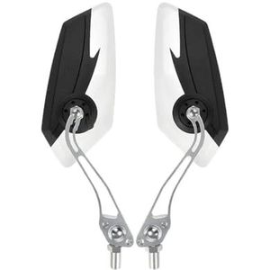 Achteruitkijkspiegels aan de zijkant Voor Mountainbike Wegfiets Verstelbare Rotatie Links & Rechts Spiegels Fietsspiegels 2 STUKS Helder Zicht Stuur Achteruitkijkspiegels Achteruitkijkspiegel(Silver)