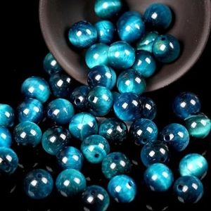 Natuurlijke zwarte blauwe steen kralen ronde losse spacer kralen voor sieraden maken 4/6/8/10/12 mm DIY armband handgemaakt-koningsblauw-10 mm 36 tot 37 stuks