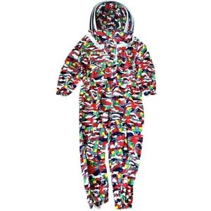 Bijenstalpak, Bijenteelt Beschermend pak Jumpsuit Imkerjas Kleding for kinderen Volwassen Full Body Anti Bijenpak Bijenteeltkleding Katoen(B Colorful)
