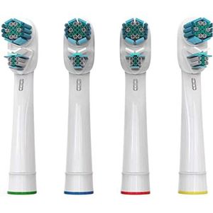 4 reserveborstels compatibel met Oralb Dual Clean, elektrische tandenborstel, compatibel met Oralb Vitality Pro Smart Advance Power