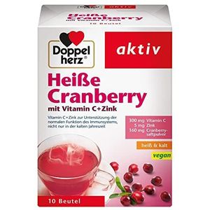 Doppelherz Hete Cranberry – vitamine C en zink ter ondersteuning van de normale werking van het immuunsysteem – 10 zakken.