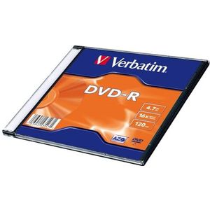 Verbatim DVD-R AZO 4.7GB 16x mat zilver Surface Slimcase Single