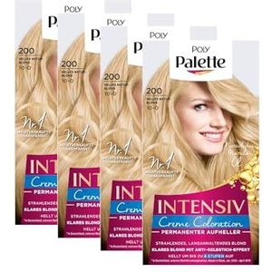 POLY PALETTE - Intensieve Crème Coloration - Licht Natuurblond - Permanente Haarkleuring - 4 x 115 ml