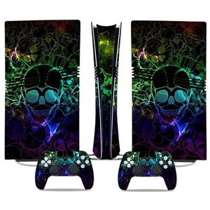 Anti Kras Voor PS5 Pro Skin Disc Edition & Voor PS5 Pro Skin Digital Edition Console Controller Vinyl Cover Skins Wraps Krasbestendig Compatibel 95039 Geen Schuimvorming(Disc Version)