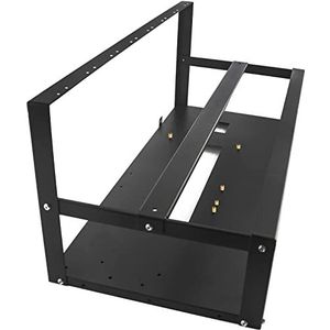 Mining Rig Frame Case 8 Gpu, Mining Rig Frame met antistatische strepen, Open Air PC Case voor ATX/Btx/Flex/Itx/Micro ATX, Ondersteuning 4 x 12 cm fan (alleen frame) (8GPU)