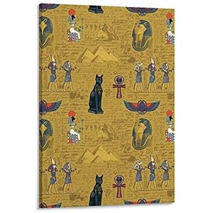 Oude goden van Egypte nieuwigheid canvas poster grappige muurkunst decoratieve hangende afbeelding voor woonkamer slaapkamer thuiskantoor