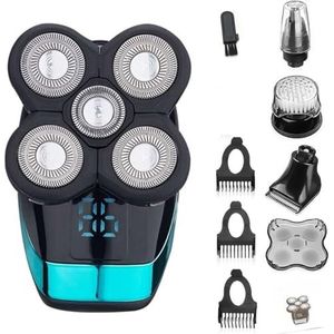Elektrische scheerapparaat for mannen, nat en droog, baardtrimmer, elektrisch scheerapparaat, oplaadbaar, kaal scheren, LCD-scherm, verzorgingsset