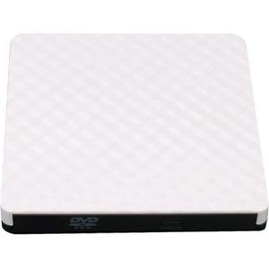 USB3.0 Externe Cd-dvd-drive Plug-and-play Cd-brander Gratis Schijf Optische Drive Dvd-cd-speler Heldere Beeldkwaliteit Stabiele Audio(White)