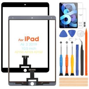 ARSSLY 10,5 inch touchscreen voor iPad Air 3 2019 Touch Screen voor iPad Air 3 A2153 A2123 A2152 touchscreen met gereedschap, geen LCD-scherm (zwart)