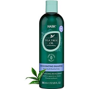 HASK Shampoo theeboomolie & rozemarijn, kalmerend en herstellend, hoofdhuidverzorging, 355 ml