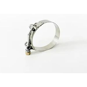 onderdrukslang voor auto T-boutpijp RVS-clip Slangklemmen Turbopijpkoppeling Geschikt voor auto Verstelbare metalen uitlaatpijp Intercooler Buis(1PCS_ID 76MM)
