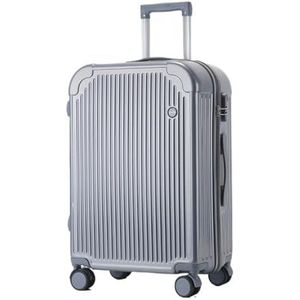 Koffer Wanxiang Stille wielbagage Reizen Instappen Wachtwoord Koffer Grote capaciteit Stevige verdikte bagage (Color : Iron Gray233, Size : 24 Inches)