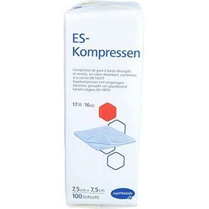 HARTMANN ES-Kompressen unsteril 7,5 x 7,5 cm, 100 st. Comprimeert