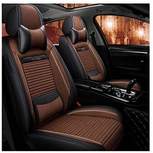 Autostoelhoezen Vlas Auto Stoelhoezen Voor Mercedes Voor Benz W203 W210 W211 Amg W204 CES Cls Clk Cla Slk A20 Klasse (Color : Koffie, Grootte : Luxury)