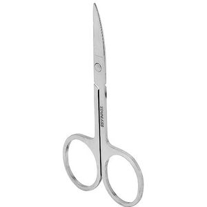 Precisie Fijne Punt Wenkbrauwschaar Roestvrij Staal | Gebogen Schoonheidsschaar voor Valse Wimpers, Snor, Neushaar Snoeien | Compact en Gemakkelijk Te Dragen