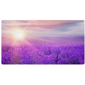 Sunset Violet Lavender veld keukenmat, antislip wasbaar vloertapijt, absorberende keukenmatten loper tapijten voor keuken, hal, wasruimte