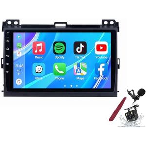 Android 14 Autoradio Sat Navi voor T-oyota Prado (2004-2009) 9 Inch Touchscreen Multimedia Speler met Draadloze Carplay GPS Navigatie FM RDS Bluetooth 5G-WiFi SWC DSP,M100s
