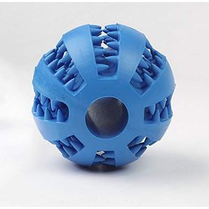 Johnson Alon Pet Sof huisdier hond speelgoed grappige interactieve elasticiteit bal hond kauwspeelgoed voor hond tanden schone bal van voedsel extra stevige rubberen bal (blauw, L)