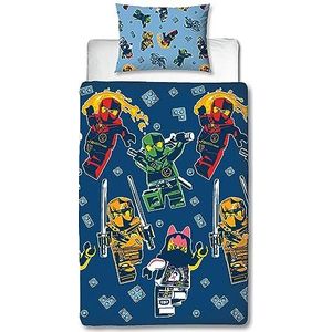 LEGO Ninjago dekbedovertrek - eenpersoons met 1 kussensloop - Ninjago dekbed - dubbelzijdig