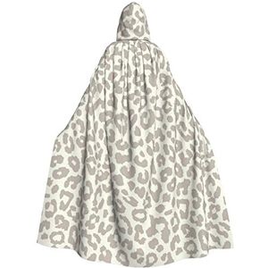 Bxzpzplj Bruin Patroon Luipaard Print Unisex Hooded Mantel Voor Mannen & Vrouwen, Carnaval Thema Party Decor Hooded Mantel