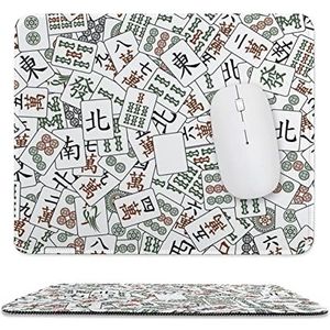 Chinese Mahjong Tegels Muismat Antislip Muismat Rubberen Basis Muismat voor Kantoor Laptop Thuis 24,9 cm x 30 cm