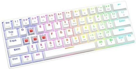 Savio WhiteOut X2 Toetsenbord, Rood, Zwart, QWERTY US