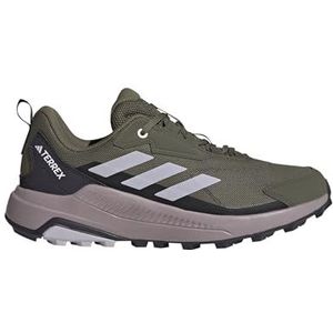 adidas Women's Terrex Anylander Hiking Sneaker, Olive Strata/Silver Dawn/Amber Tint, 11
