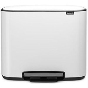 Brabantia Bo Prullenbak, Kunststof Binnenemmer, White, 1 binnenemmer (36L)