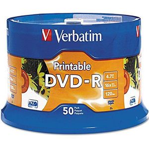 Verbatim 16x DVD-R Media - 4.7GB - Ink Jet Printable 4,7 GB 50 stuk(s)