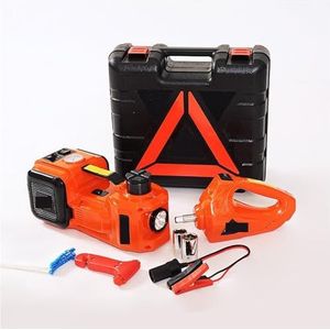 5Ton 4 In 1 Auto Vloer Krik Elektrische Hydraulische Auto Krik 12V Met Opblaaspomp LED Licht for Auto Vrachtwagen Banden Reparatie Gereedschap