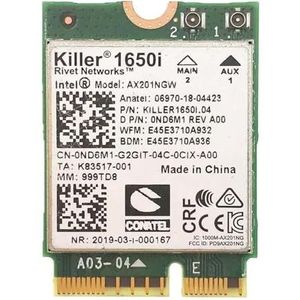 HighZer0 Electronics AX1650i Killer-serie verbeterde WiFi 6-adapter | WiFi-adapter voor gaming | CNVio2 M.2 WiFi-kaart | 2,4 Gbps WiFi voor pc | Bluetooth 5.2-ondersteuning | Vereist Intel 10e+ Gen