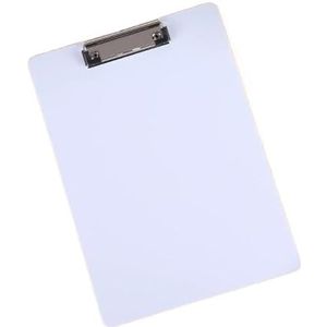 Klemborden met laag profiel gouden clip A4 schrijven klembord schrijven tablet schrijfblad pad A4 papier organisator documentmap doorschijnend (kleur: wit)