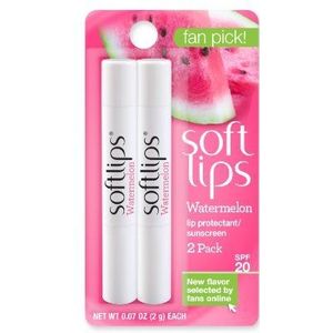 Lip Remedies Softlips, watermeloen, 2 stuks (pak van 12)