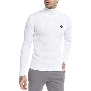 Red Bridge trui voor heren, met rolkraag, wit, M