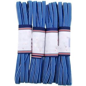 1 rol 4 yards platte brede elastische banden voor kleding kleding naaien accessoires breedte 7,0 mm zachte gebreide stretch elastische band-blauw wit