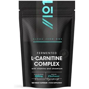 L-Carnitine 2000 mg Complex met BioPerine® - Energy & Metabolisme support - boosted with vitamine D3, B2, B3, B6, biotine & chroom - 120 veganistische capsules.