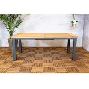 Sens-Line - Aberdeen Keramiek - Uitschuifbare Tuintafel - 200/260cm - Bruin