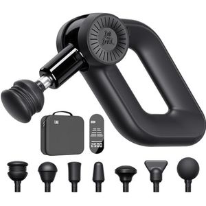 Bob and Brad D6 Pro Massage Gun met 16mm Amplitude, 7 Vervangbare Massagekoppen en OLED Scherm, Professionele Diepe Weefsel Massagepistool Spiermassagepistool voor Spierpijnverlichting