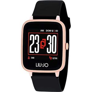 Liu Jo Jeans Digitale smartwatch voor dames, met siliconen armband SWLJ046, roségoud-zwart., Riemen.
